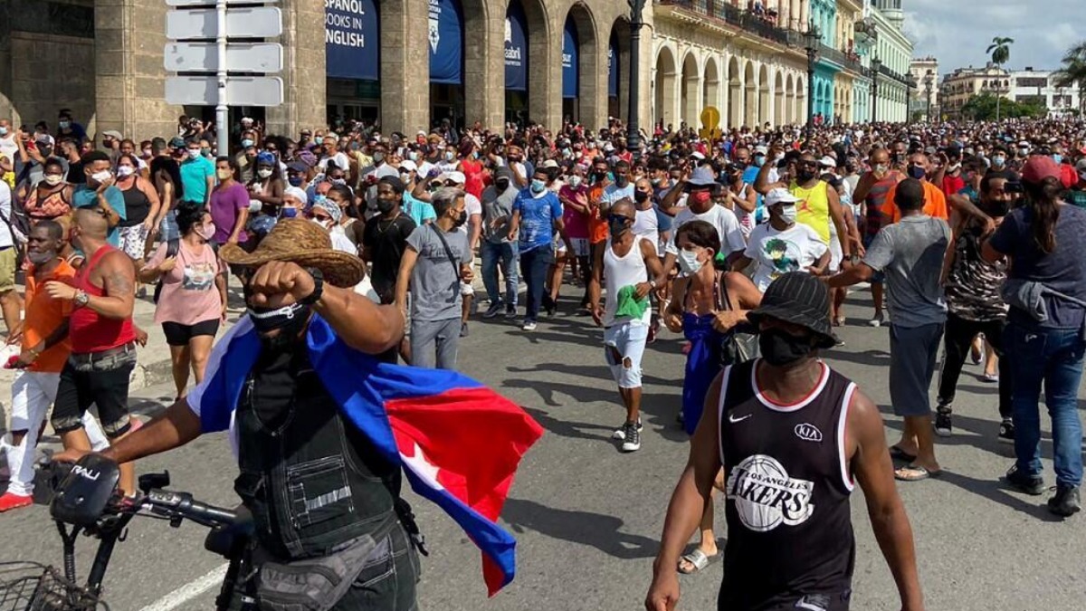 Las marchas de protesta en Cuba del 2021.  Foto: France 24