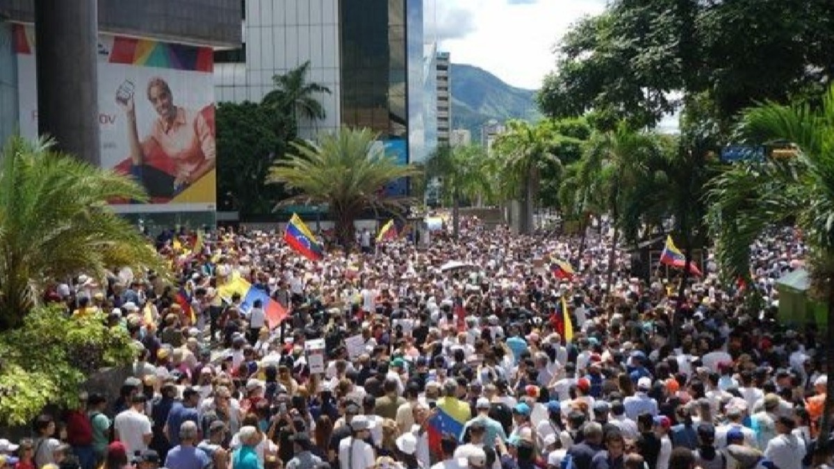 Protestas en Venezuela contra los resultados electorales.