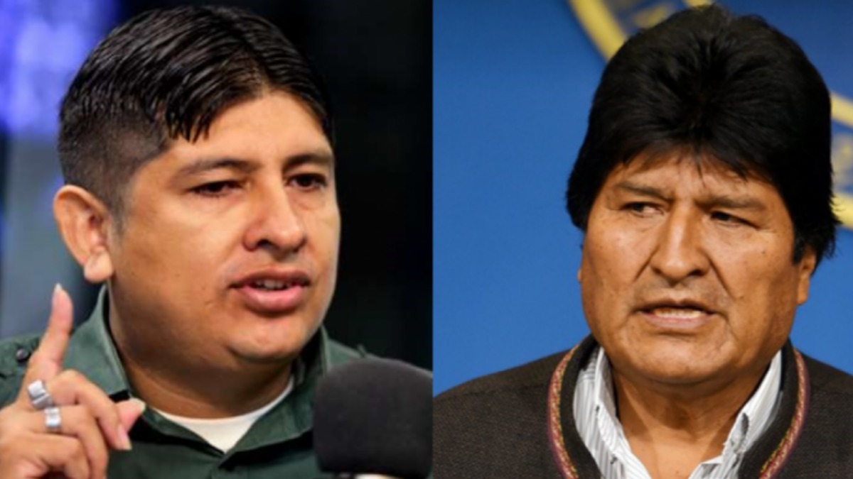 Rolando Cuéllar y Evo Morales