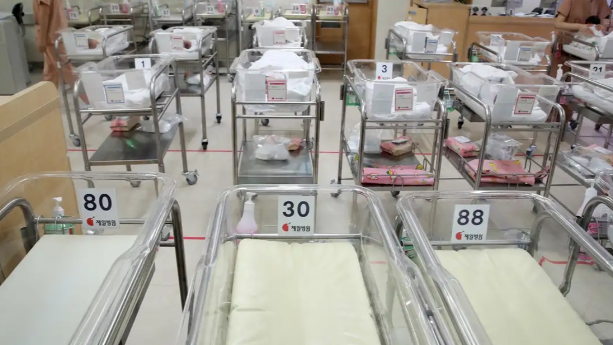 Sala de maternidad de un hospital coreano.