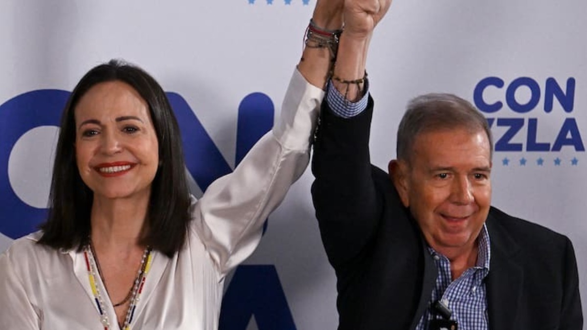 Corina Machado y Edmundo González. Foto: Caracol