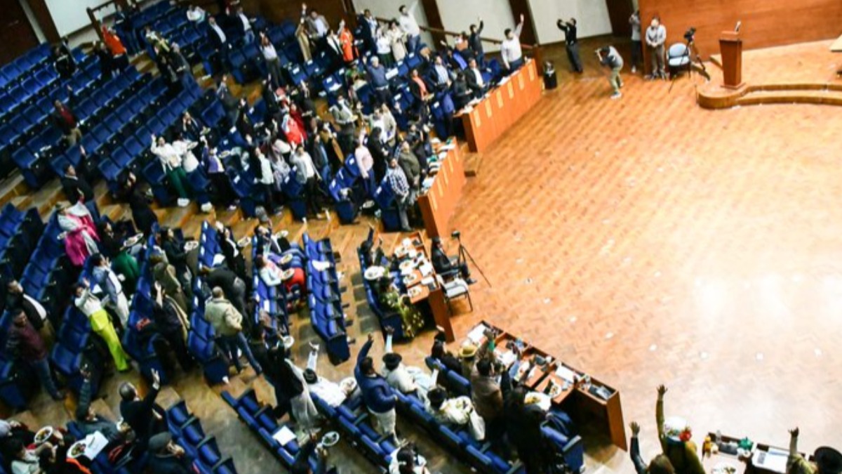 La Asamblea sesionó en Sucre el lunes 4 de agosto. Foto: Senado