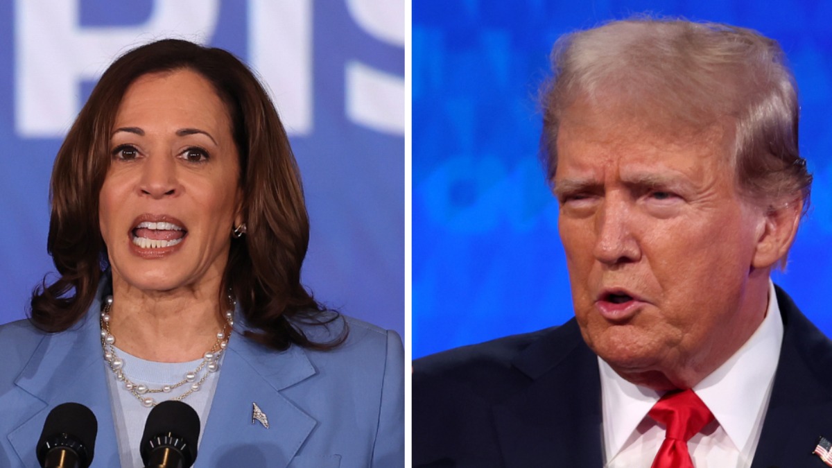 La vicepresidenta de EE.UU., Kamala Harris, y el exmadatario Donald Trump.