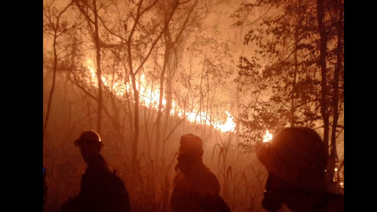 Los incendios en Santa Cruz continuan. Foto: Gobernación de Santa Cruz.