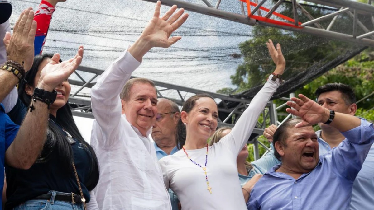 Los líderes de la oposición venezolana, María Corina Machado y Edmundo González Urrutia.