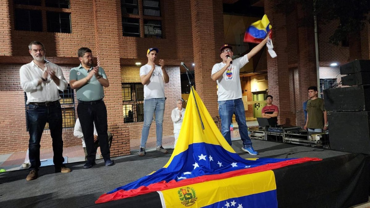 Samuel Doria Medina en la movilización mundial por Venezuela. Foto: cortesía