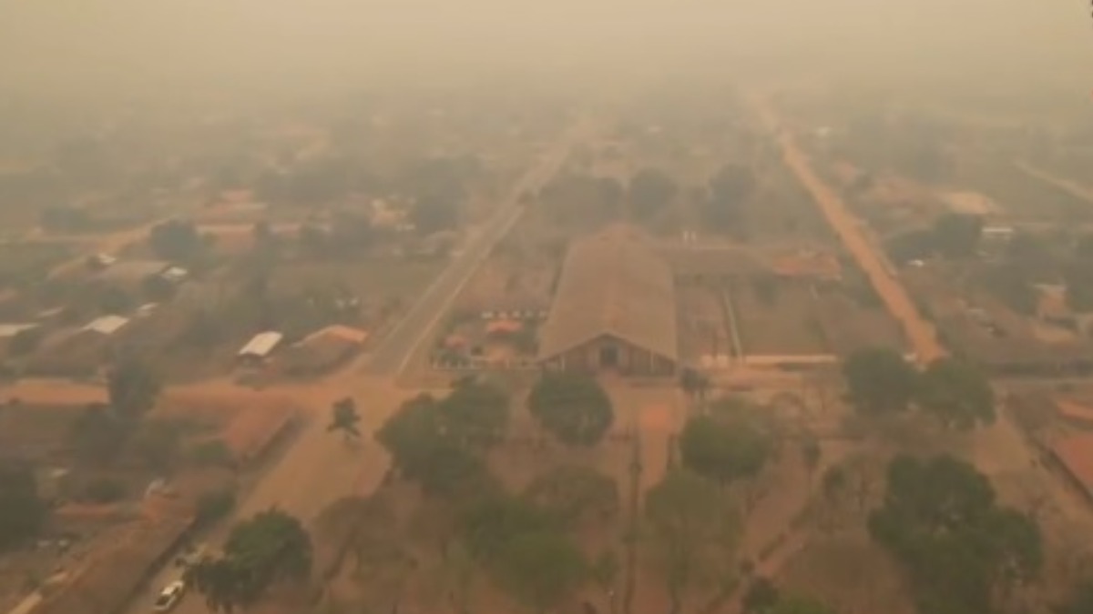 Así amaneció San Rafael de Velasco este 30 de septiembre de 2024. Foto: Captura video