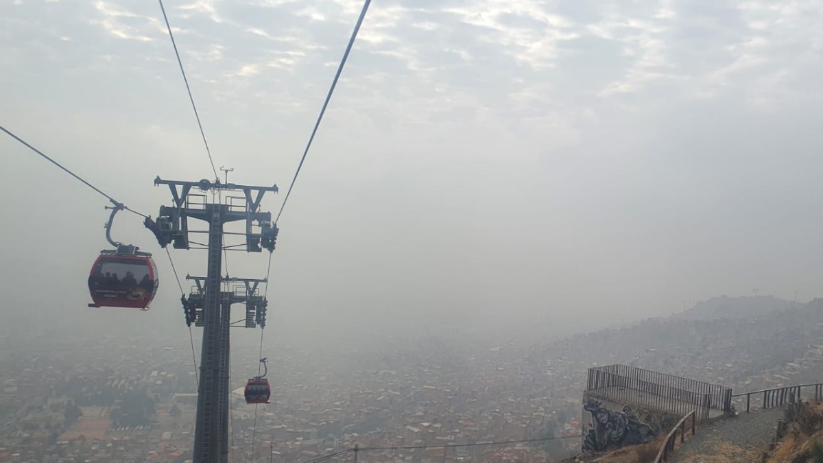 Contaminación del aire en La Paz. Foto: ANF