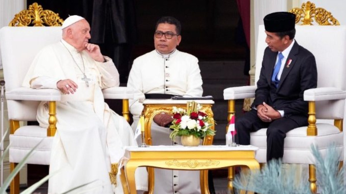 Encuentro privado del Papa Francisco con el presidente de Indonesia, Joko Widodo. Foto: Vatican News