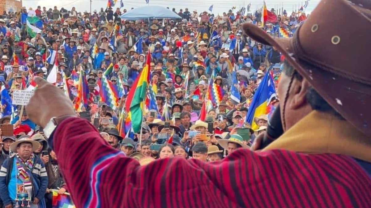 Evo Morales desde Achica Arriba. Foto: RKC