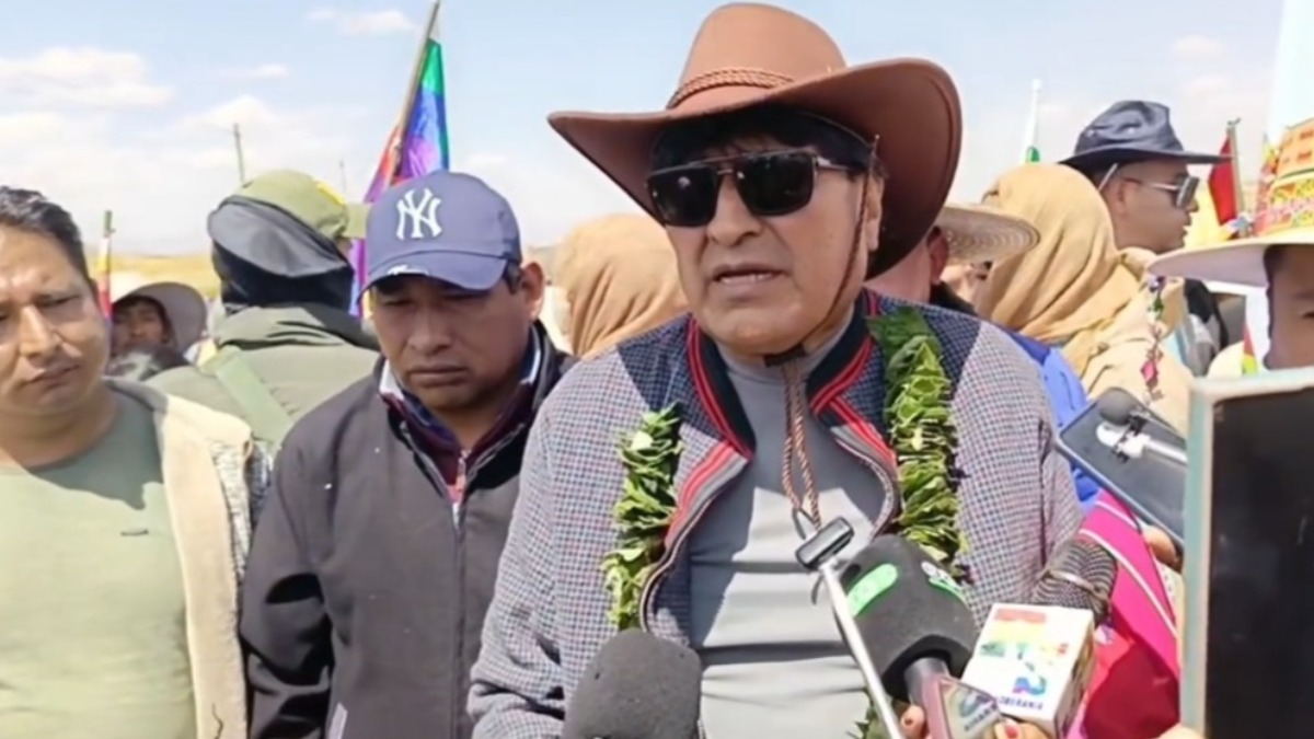 Evo Morales en su marcha rumbo a La Paz. Foto: RKC