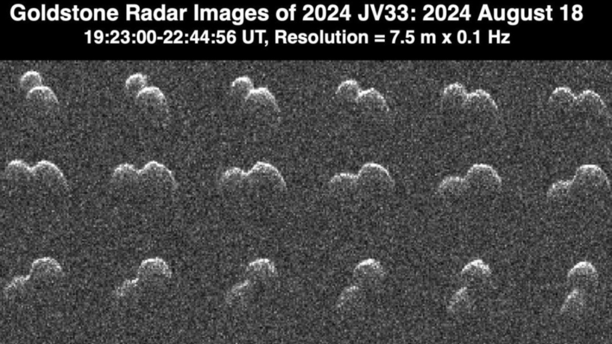 Imágenes de radar del asteroide 2024 JV33.   Foto: NASA / JPL-CALTECH