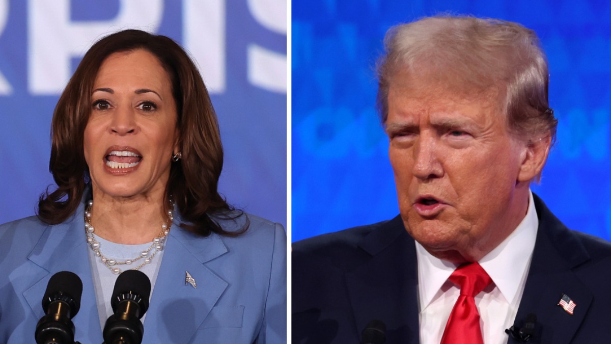 La candidata presidencial demócrata, Kamala Harris, y el expresidente de EEUU y candidato presidencial, Donald Trump.