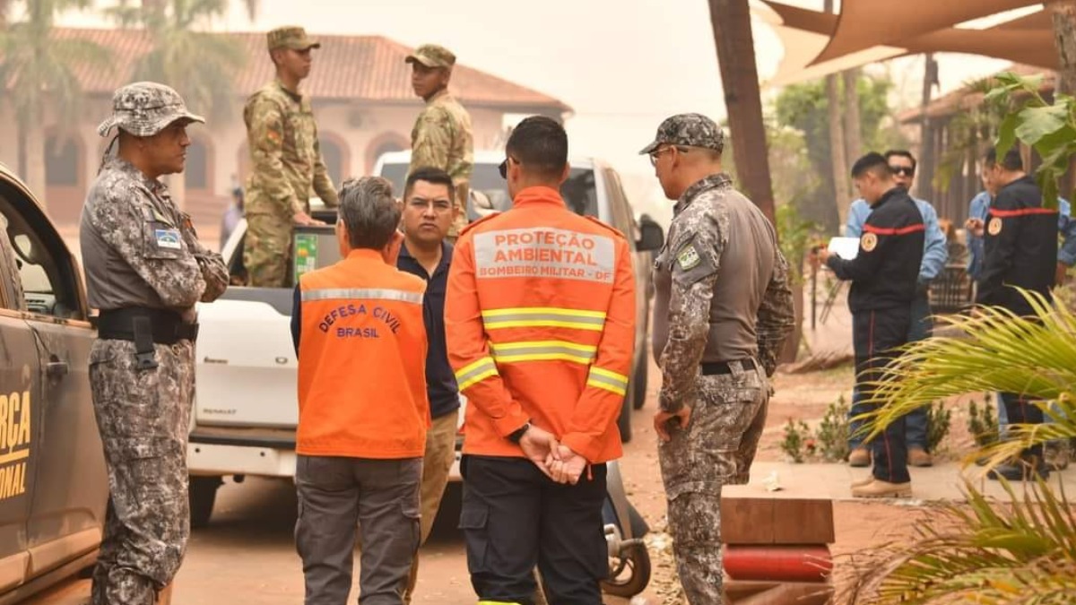 La delegación de bomberos brasileños se trasladó a San Ignacio de Velasco. Foto: RRSS