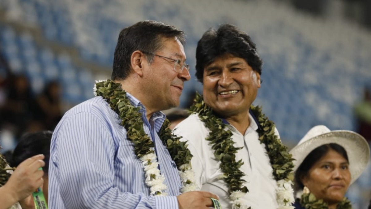 Luis Arce y Evo Morales. Foto: Archivo La Razón