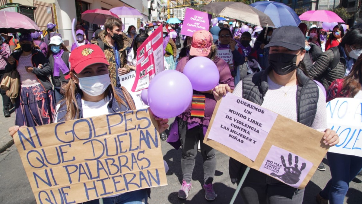 Marcha por los derechos de la mujer. Foto archivo: Abi