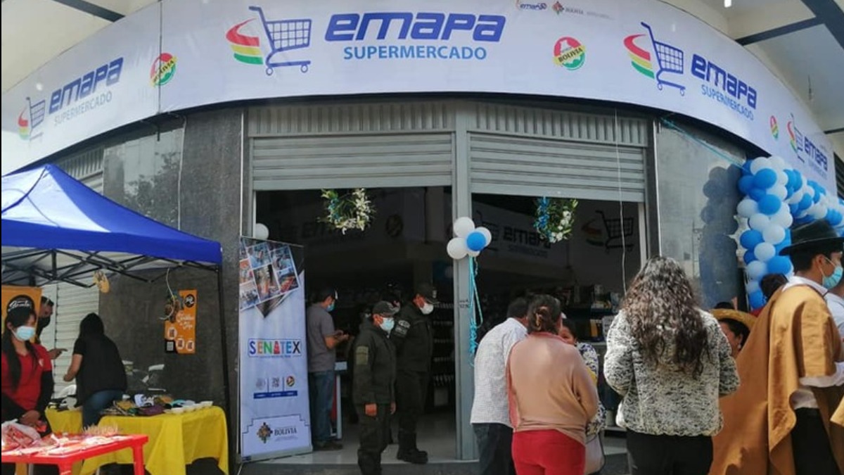 Supermercado de Emapa en La Paz. Foto: Internet