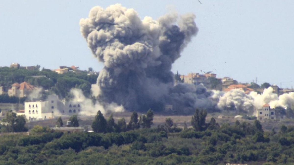 Uno de los bombardeos israelíes al sur de Líbano.