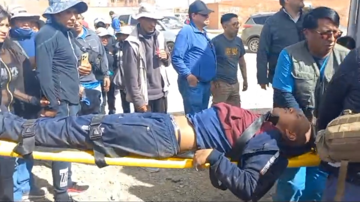 Uno de los heridos en el enfrentamiento masista en Ventilla. Foto: ANF