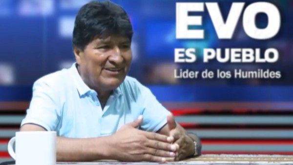 El expresidente Evo Morales en entrevista en radio Kawsachun Coca