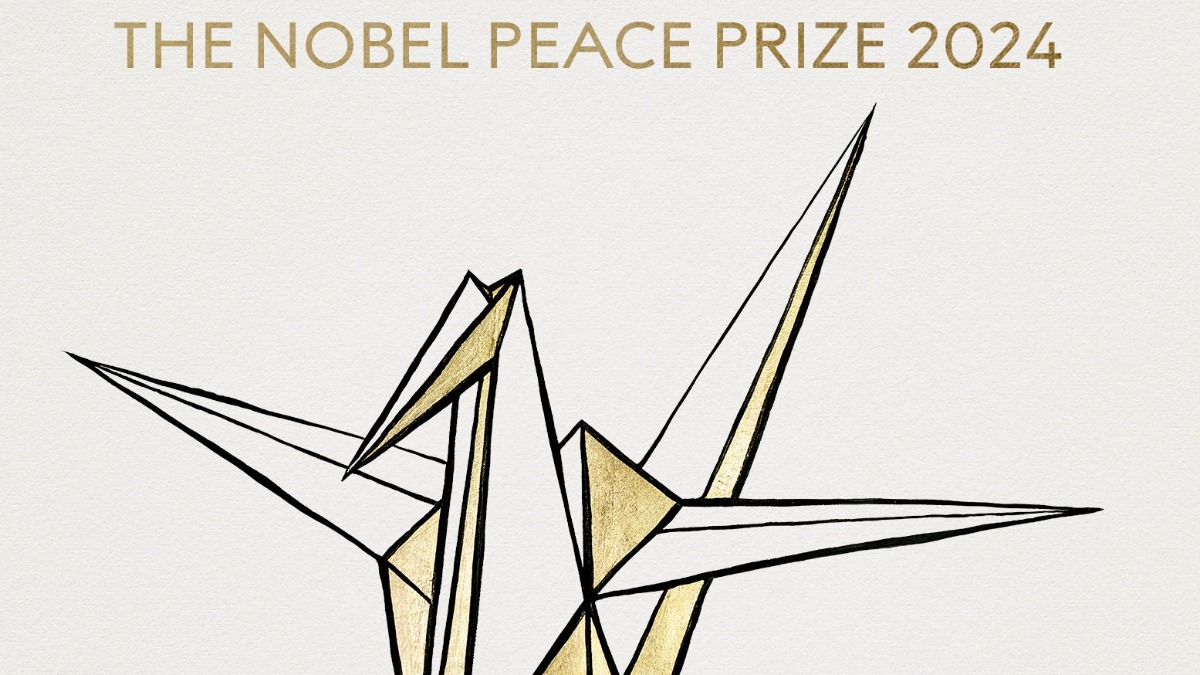 Banner del Premio Nobel de La Paz 2024.