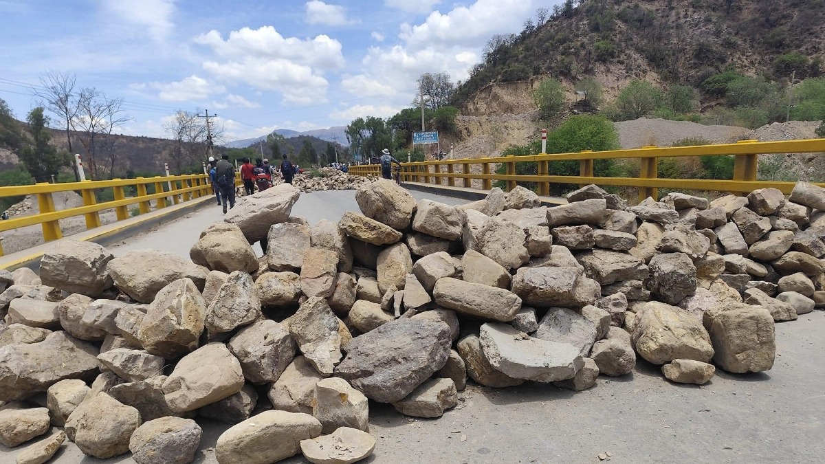 Bloqueo en Parotani, Cochabamba. Foto: RRSS