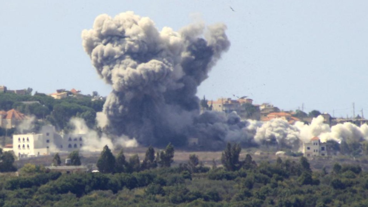 Bombardeos israelíes en el sur de Líbano.