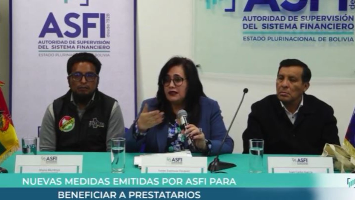 Directora ejecutiva de la ASFI, Ivette Espinoza. Foto: Captura