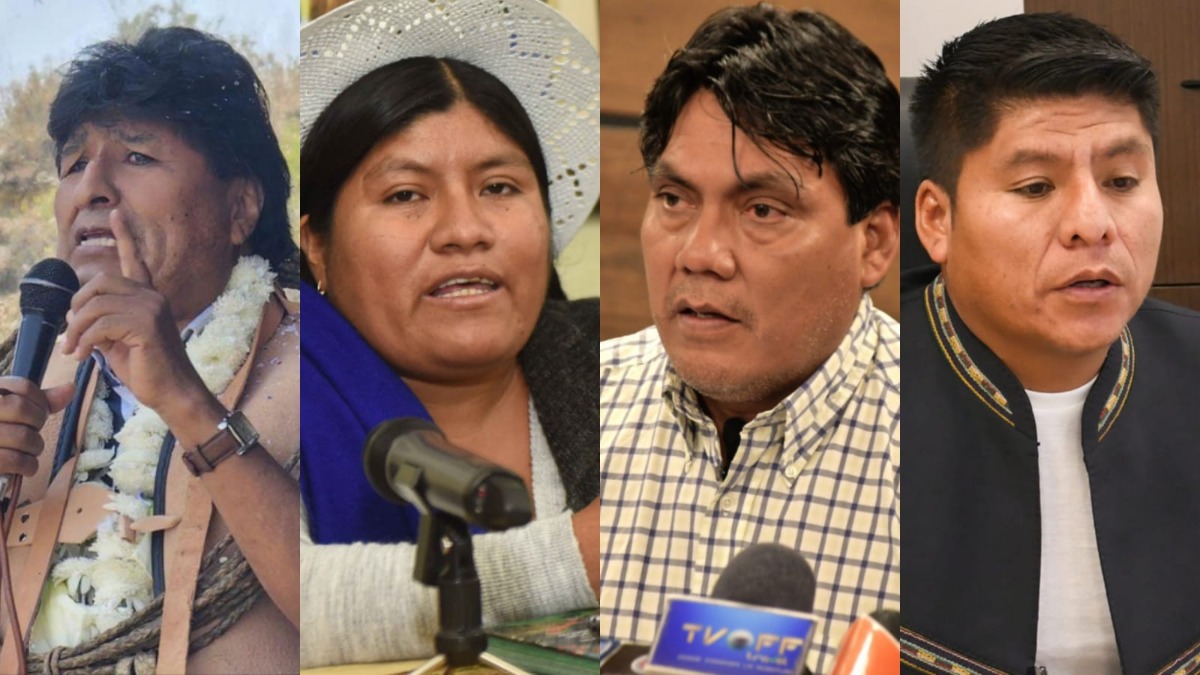 Evo Morales y los legisladores denunciados. Foto: ANF