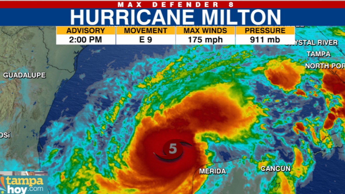 Imágenes del huracán Milton.