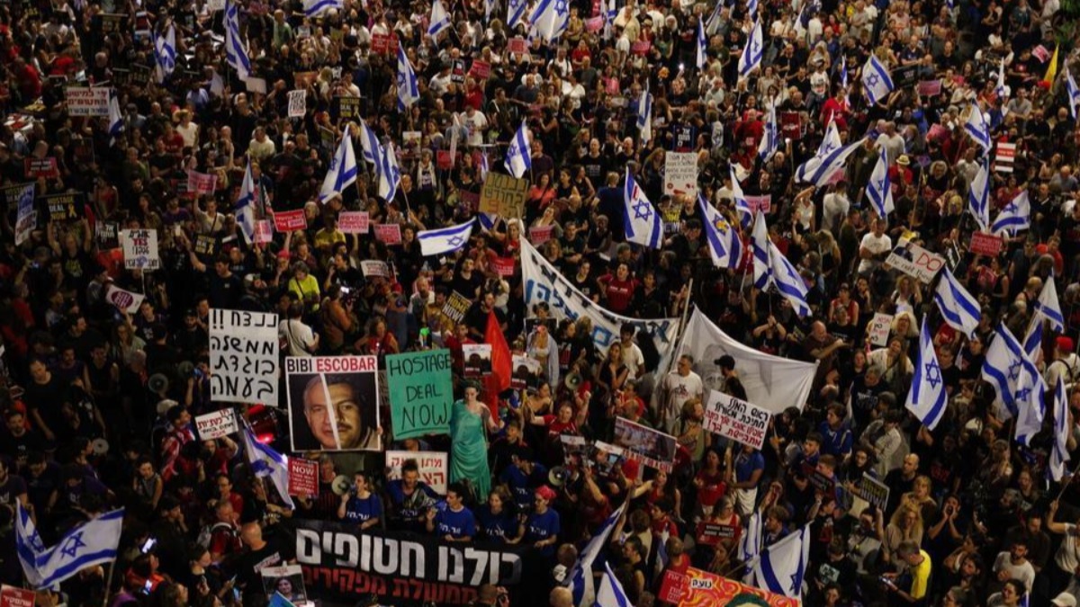 Protestas ante el secuestro de ciudadanos israelíes.