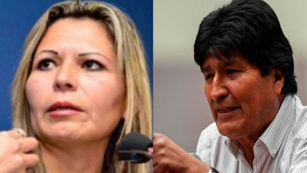 Sandra Gutiérrez y Evo Morales