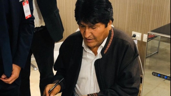 Evo Morales en Argentina. Foto: El Clarín.