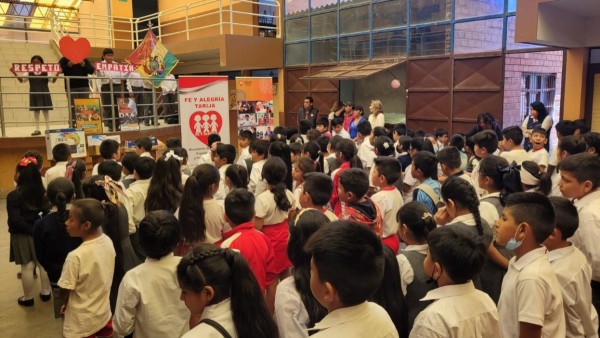 Los niños y niñas escolares. Foto: Fe y Alegría