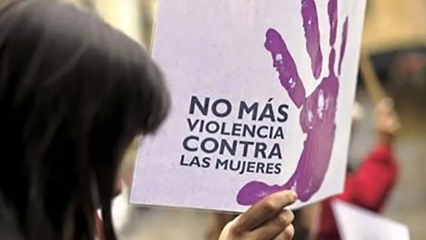 Un cartel contra la violencia hacia las mujeres.