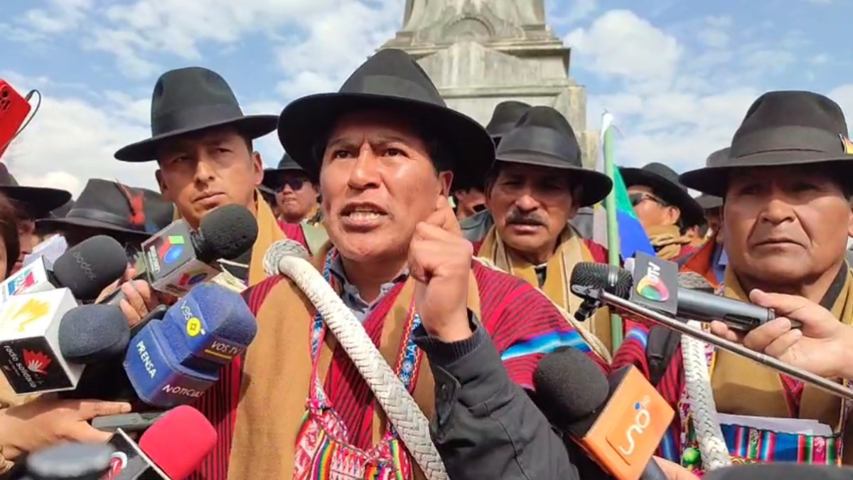 David Mamani, dirigente de la Tupac Katari de La Paz. Foto: ANF