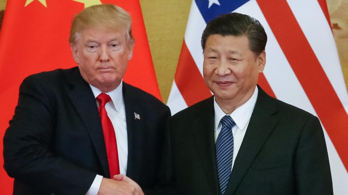 El candidato republicano, Donald Trump, junto al presidente de China, Xi Jinping.