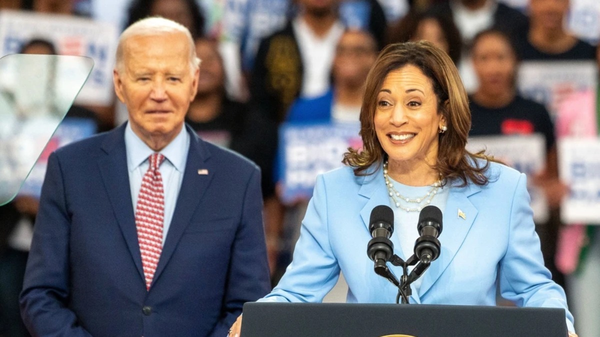 El presidente de EEUU, Kamala Harris, y la candidata demócrata, Kamala Harris.