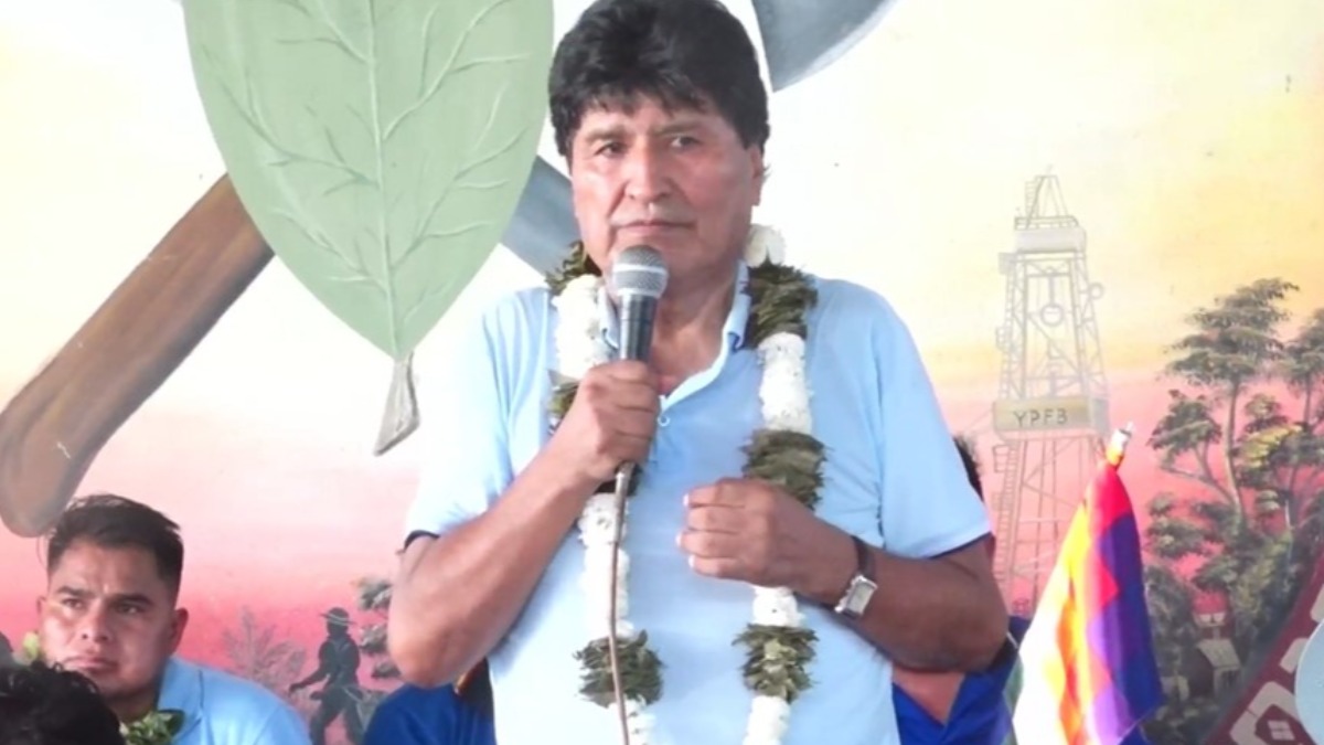 Evo Morales en el ampliado del ala radical del MAS. Foto: Captura