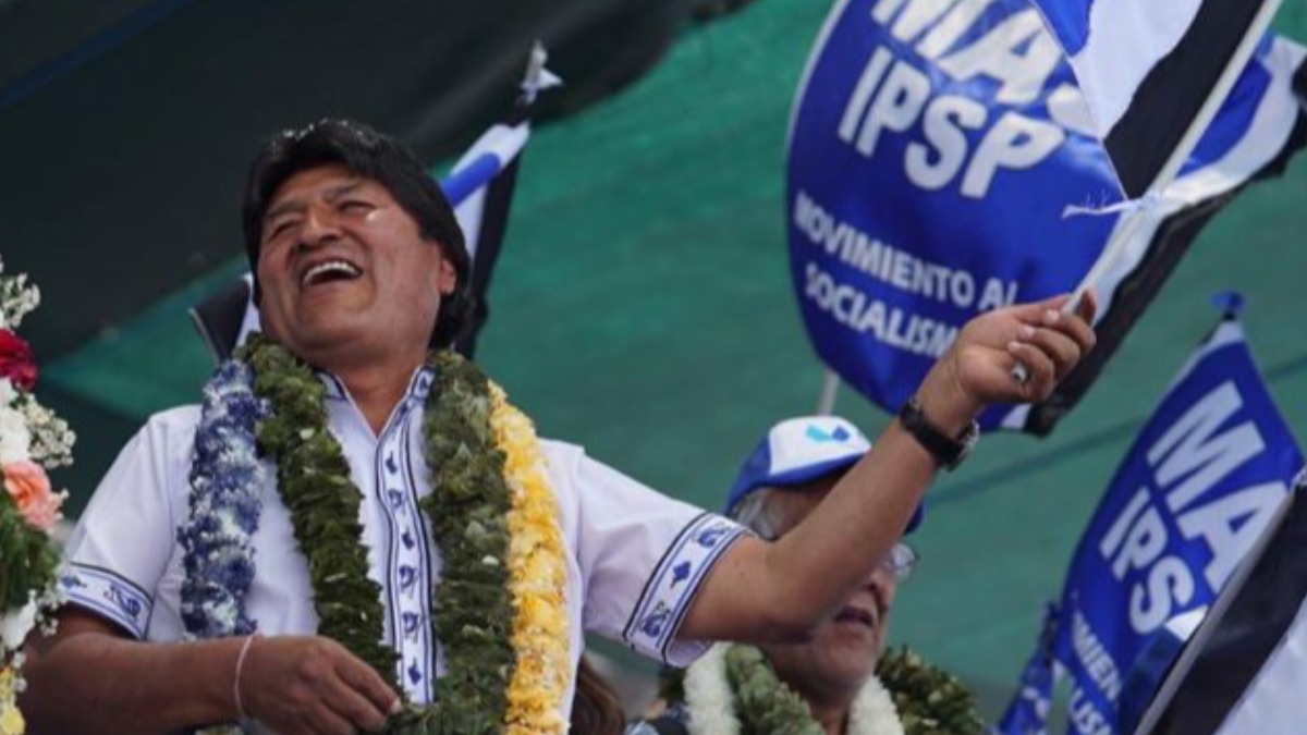 Evo Morales en un acto de campaña pasado. Foto: MAS