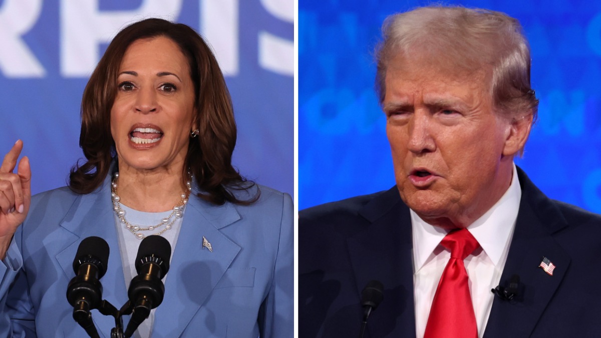 La candidata demócrata a la Presidencia de Estados Unidos, Kamala Harris, junto al postulante republicano, Donald Trump.