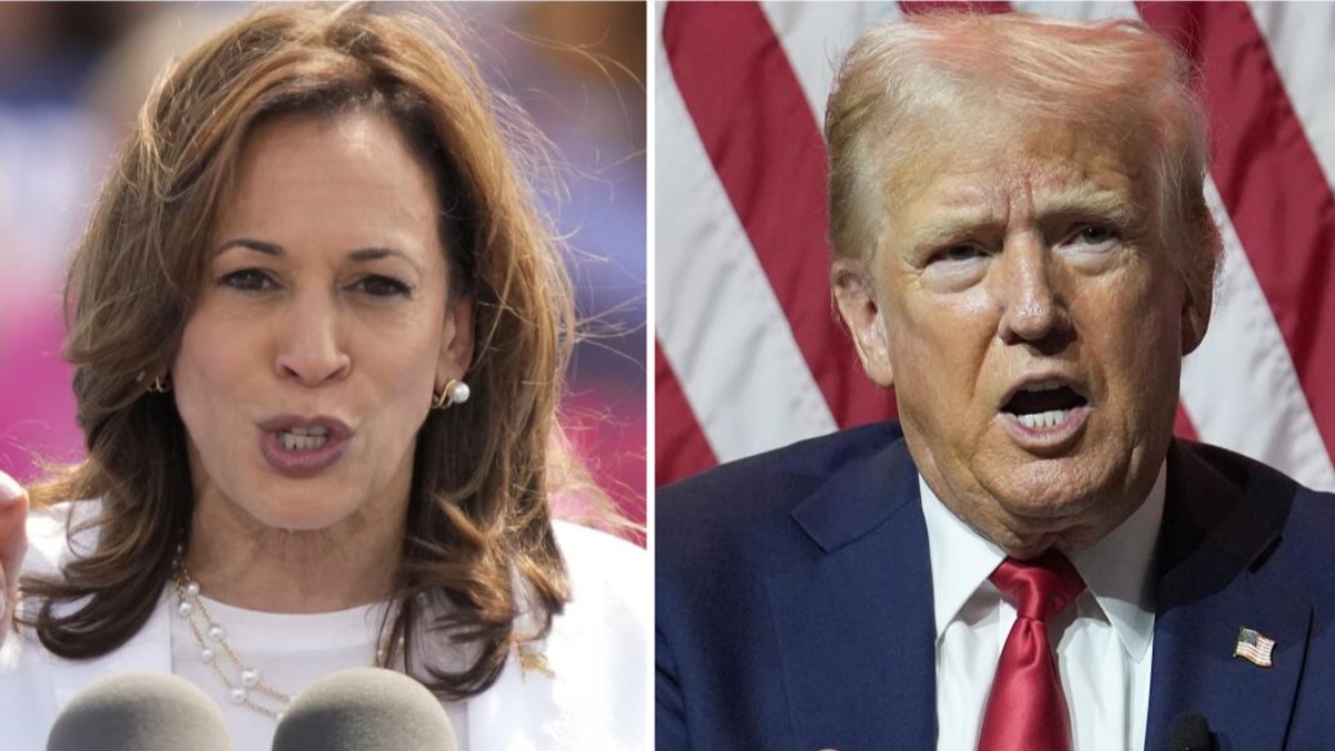 La candidata demócrata, Kamala Harris, y el candidato republicano, Donald Trump.