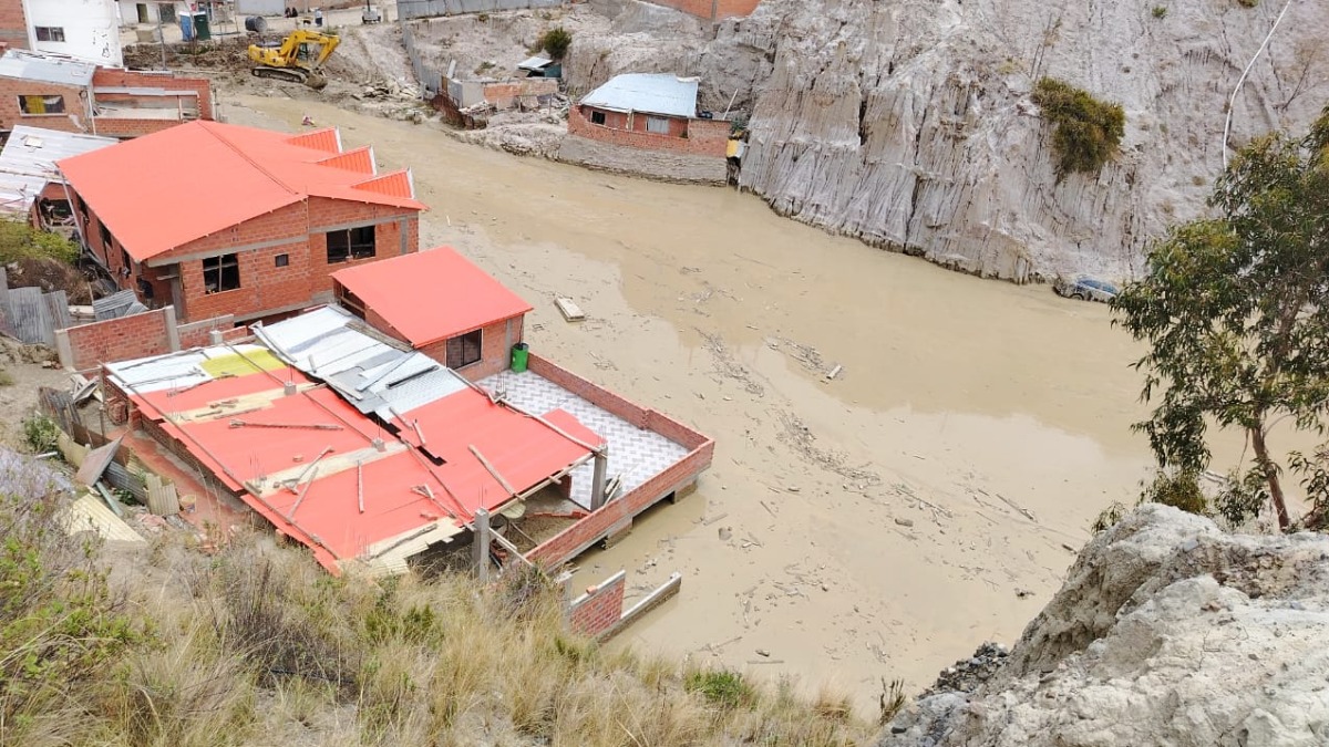 Más de 70 casas quedaron afectadas por la mazamorra. Foto. Defensoría