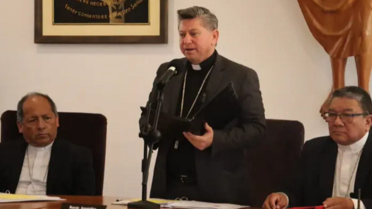 Monseñor, Fermín Emilio Sosa Rodríguez, Nuncio Apostólico en Bolivia. Foto. CEB