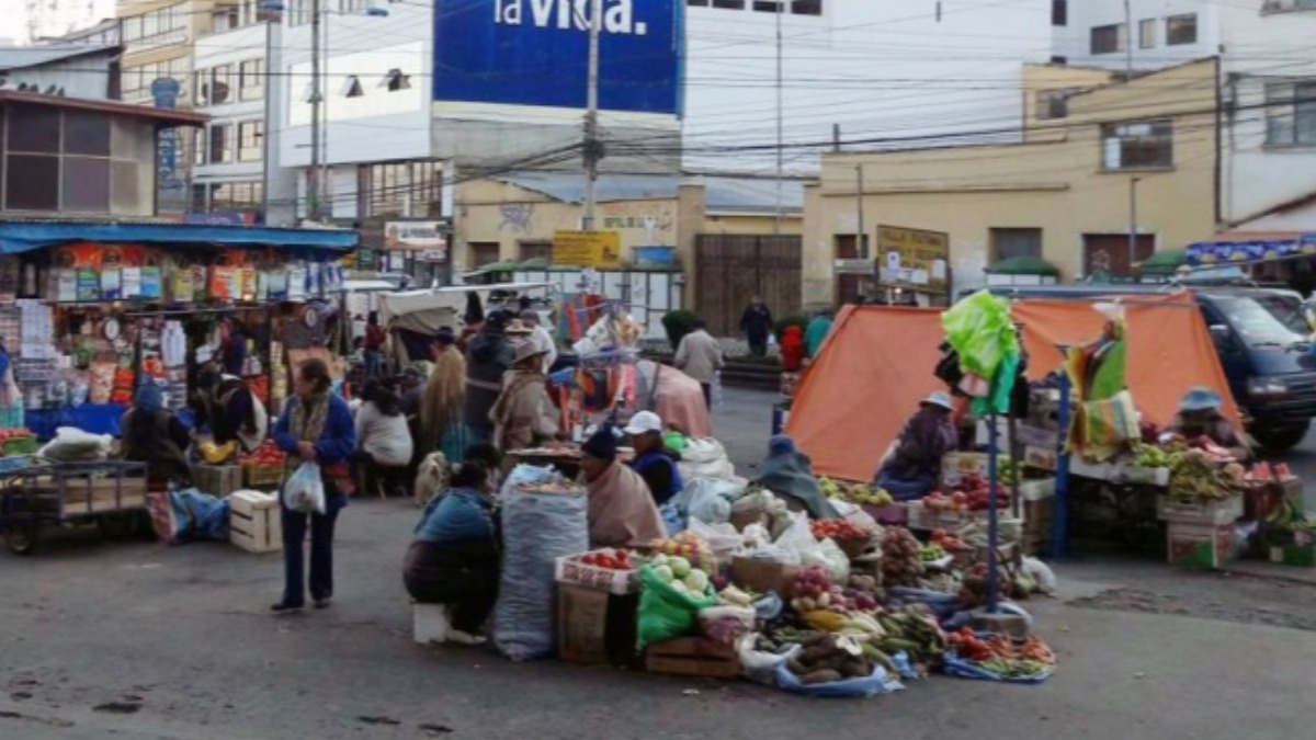 Vendedores en La Paz. Foto: ANF