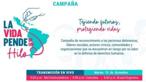 CELAM presenta la campaña “La vida pende de un hilo” para proteger a defensores de derechos humanos y ambientales