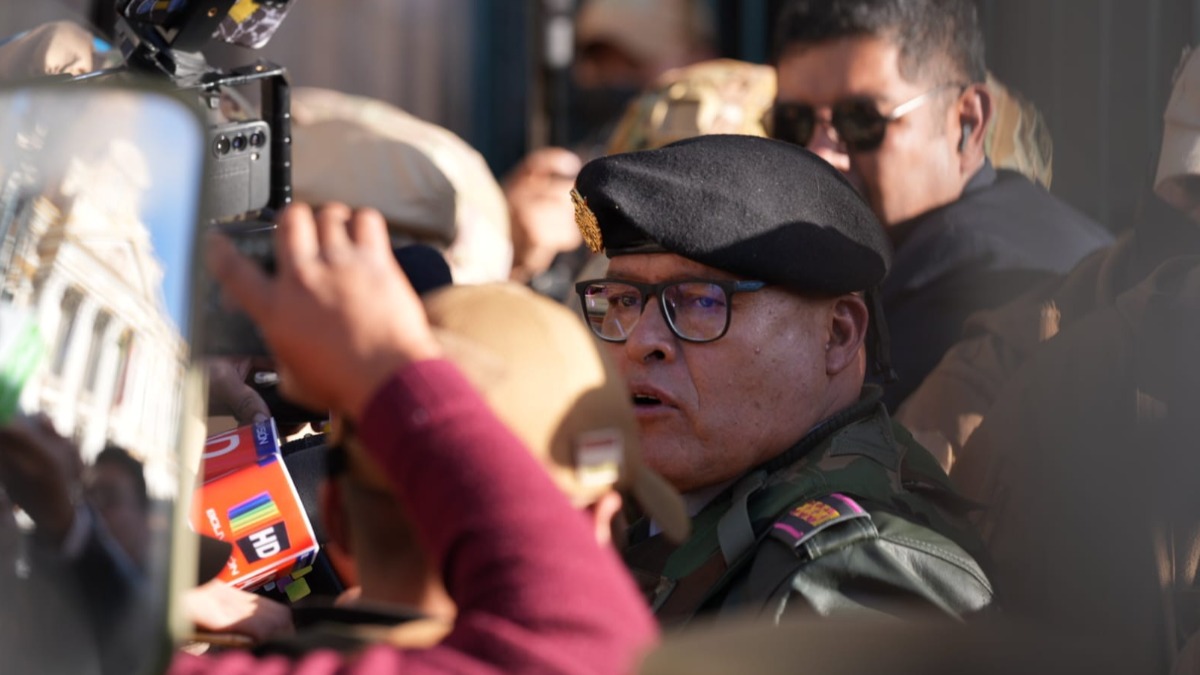 El excomandante del Ejercito cuando irrumpió la Plaza Murillo el 26 de julio. Foto: ABI