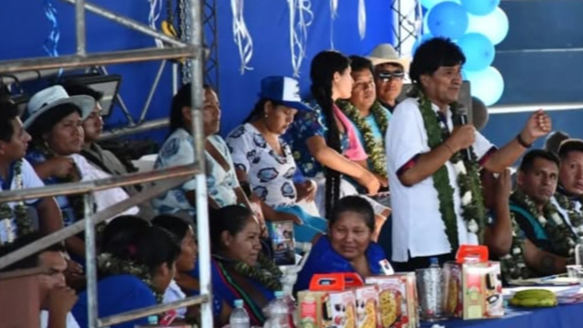 Evo Morales en el ampliado de la Coordinadora de las Seis Federaciones. Foto: EMA