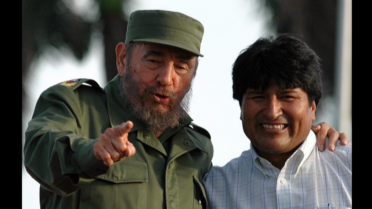 Evo Morales y Fidel Castro. Foto: Archivo/Internet