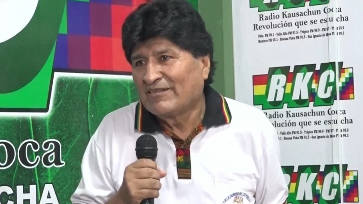 Expresidente Evo Morales en Kawsachun Coca. Foto: Captura